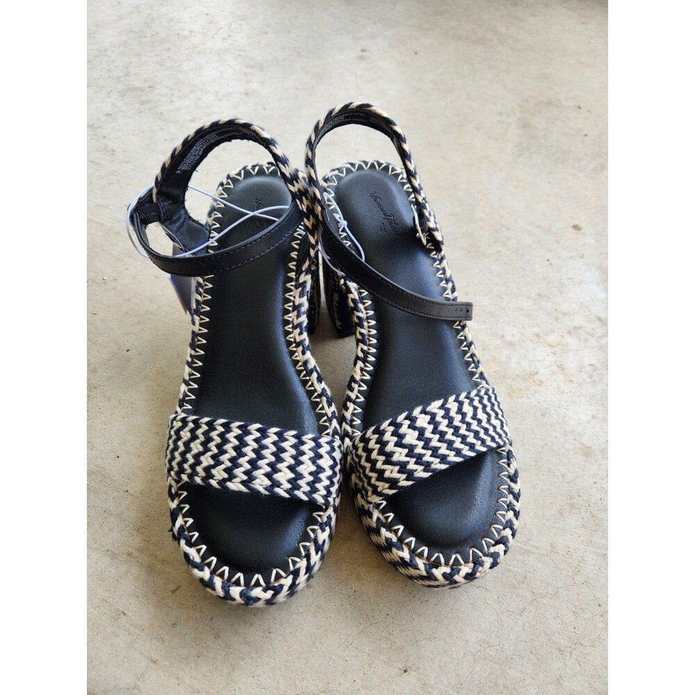 New Women's Madeline Woven Platform Sandal Heels with Memory Foam Insole 9